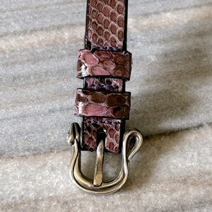 Snakeskin and Sterling silver bracelet